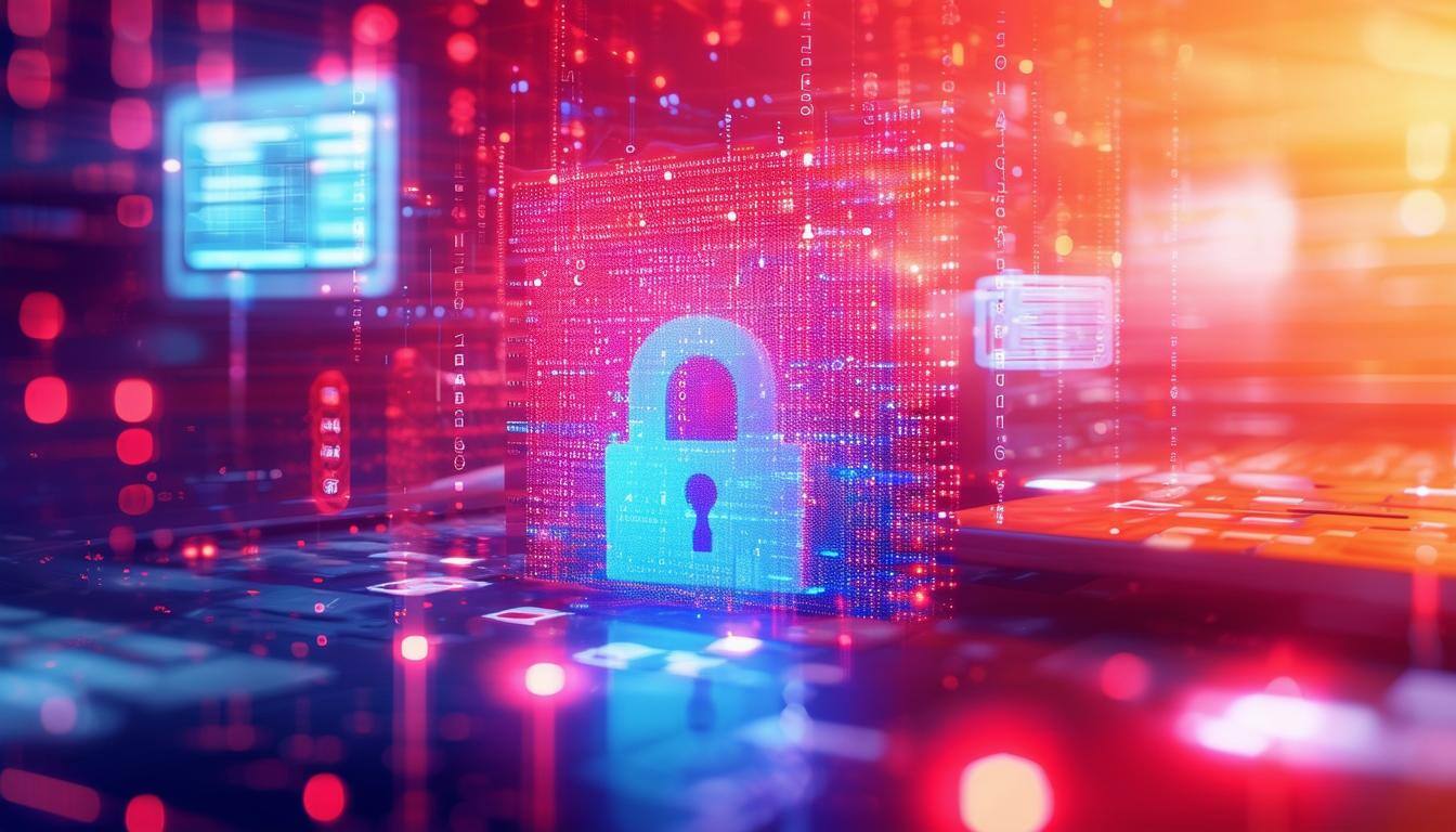 Secure data encryption illustration